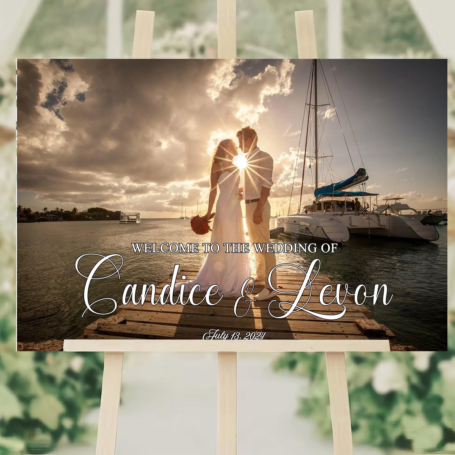 Amazon.com: Photo Wedding Sign, Welcome Wedding Sign, Wedding